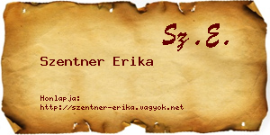 Szentner Erika névjegykártya
